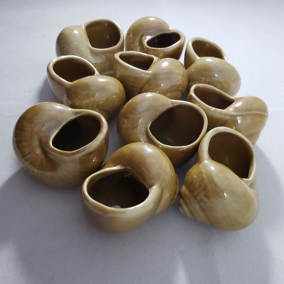 Vintage Ceramic Escargot Shells - Set of 10 - Picture 4 of 4